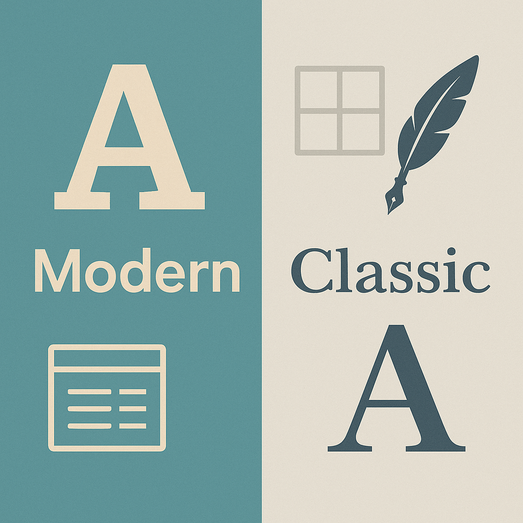 ¿Tipografías modernas o clásicas? Cómo elegir la ideal